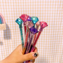 단체주문 선물 볼펜 보석펜 트윙클 예쁜볼펜 소품 특이한 큐빅 다이아몬드 시시네잡화점, 블루