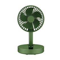 책상 탁상용 선풍기 회전 USB충전 사무실 캠핑 무소음, 회전형 선풍기 녹색