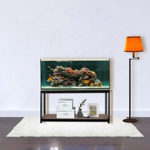 어항선반 미니선반 받침대 2단 400 x 400 x 420, 화이트