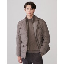 22FW [New BIZ] 시그니처 구스다운 그레이 탈부착 라이너 자켓형 점퍼 DMJU2D309G2