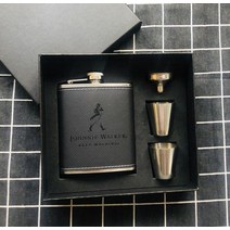 휴대용 위스키 mini 7oz pu 가죽 포장 금속 위스키 flagon 광택 304stainless steel 알코올 깔때기 힙 플라스크 세트 블랙 선물 상자 lppunk, 세트 어 3