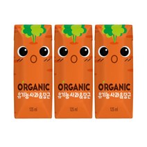 크니쁘니 오가닉 주스 사과 & 당근 125ml x 24팩 과일음료, 1개, 1ml