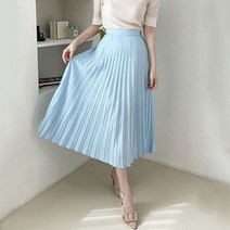 로맨스 쉬폰 플리츠 롱 스커트