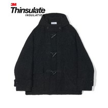 PARTIMENTO 3M 신슐레이트 보아 플리스 콘보이 더플 코트 블랙 3M Thinsulate Boa Fleece Convoy Duffle Coat Black