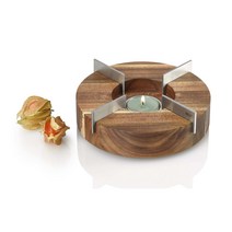 AdHoc 티포트 & 푸드 워머 16 x 5.5cm, 1개, Acacia Wood