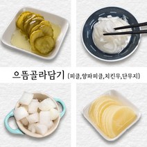 으뜸 단무지 오이피클 양파피클 치킨무 골라담기 100g_프리미엄 절임무 피클