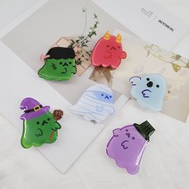 [2+1] 할로윈 꼬마 유령 캐릭터 핸드폰 그립톡 톡 스마트톡 에폭시 거치대, 붕대유령