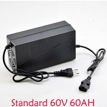 48V 60V 72V 96V 50AH 60AH 리드 산 성 배터리 지능형 충전기 전기 세발 자전거 차량 자전거 스쿠터 ATV 이동 카트, Standard 60V60AH