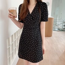 티데일리 여성용 티니 플로라 브이넥 반팔 숏 롱 2타입 원피스