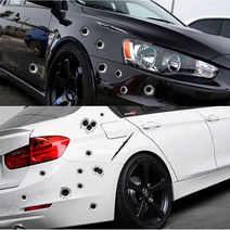 총알 자국 구멍 흠집 스크래치 3D 데칼 스티커, 데칼 스티커 C