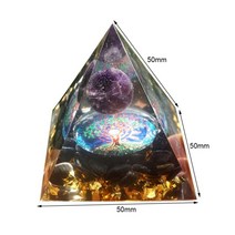 자연 호랑이 눈 치유 자수정 크리스탈 구체 오르곤 피라미드 석영 emf 보호 에너지 orgonite 차크라 명상 돌, 협력사, 4