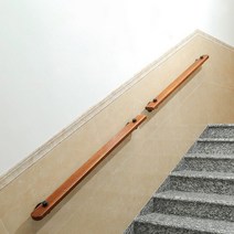 벽부형 손스침 원목 계단 핸드레일 노약자 장애우 경사로 지지대 외부 내부 보조손잡이, 120cm 고정대2개
