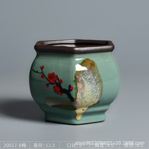 공장 직공 2021 신형 수화 매란죽국 도자기 화분 중국 풍문 대나무 분재 육변 자사분, 매화