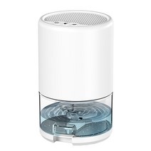 제습기 휴대용 스마트 공기 제습기 1000ml 자동 버킷 음소거 침실 거실 건조기 야간 조명 포함 흡수, 02 White_02 영국 플러그