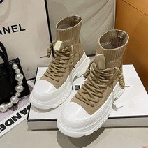 여기잇슈 5cm 키높이 샥스 스니커즈 통굽운동화 블랙 베이지