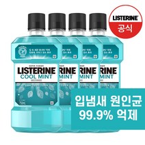 리스테린 쿨민트 구강청결제, 750ml, 4개