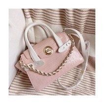 Michael Kors Carmen Small Pink Croc-embossed Leather Satchel Bag Valentine