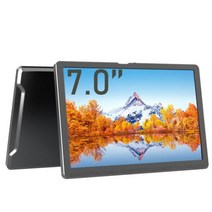 휴대용모니터 포터블 보조 듀얼 서브 모니터 7 인치 휴대용 LCD 디스플레이 HDMI HDR IPS 패널 미니 모바일 화면 노트북 Xbox PS4 PS5 PC 컴퓨터 라즈베리 파, CHINA_BLACK 7 Inch | 영국 플러그