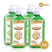 지앤메디 손소독 청결제 알콜62% 의약외품 575ml짐승용량 손세정제, 4개, 575ml