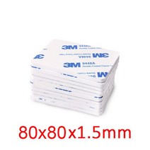 10-100Pcs 광장 강한 접착 테이프 양면 아크릴 폼 멀티 사이즈 접착제, [03] 50PCS, [09] white 80X80X1.5mm