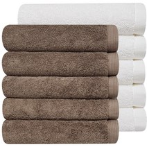 10장 두꺼운 호텔수건 40수 코마사 200g, 09.40수200g 모카브라운5장+화이트5장