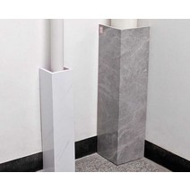 도시가스배관커버 구멍커버 숨김 pvc 쫄대 마감 코너, 2호화이트아이스플라워L모양10x10cm1.2m