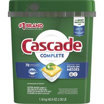 Cascade Complete Dishwasher Pods 타블렛형 Lemon Scent 78개