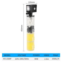 여과기 필터 스펀지 3 in 1 수족관 다기능 펌프 산소 수조 4 레이어 수족관 내부, hx-1580f, 나는 플러그
