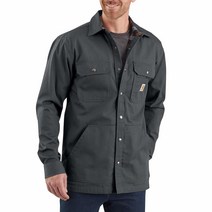 Carhartt 남성용 루즈 핏 립스톱 플란넬 안감 스냅 프론트 셔츠 재킷 섀도우