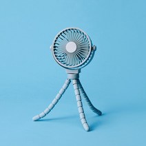[모던하우스] 안전하고 고정이 잘되는 휴대용 무선 유모차 선풍기 블루