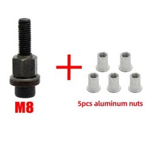 스틸리벳 접시머리 둥근머리 리벳 너트 공구 헤드 전기 리벳팅 어댑터 용 간단한 설치, M8 with 5pcs