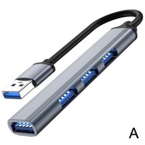 Usbtype-c 허브 3.0 3.1 type c 4 포트 분배기 usb3.0 type-c 허브 어댑터 전화 노트북 컴퓨터 사무용 액세서리용 5 Gbps, USB 회색, [01] A USB
