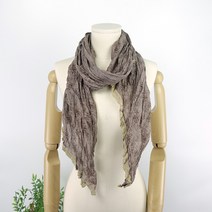 혜울77 피그먼트 레이스 잔꽃 비대칭 간절기 스카프