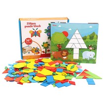 토이피쉬 250PCS PUZZLE BLOCK 창의력 집중력 두뇌개발퍼즐 수연산&칠교놀이, 단품