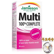 미국산 자미에슨 여성 멀티비타민 90정 종합비타민 Jamieson Womens Multivitamin 선물증정, 1개