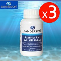 샌더슨 레드 크릴오일 500mg 60정X3개