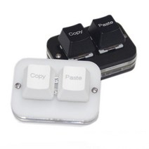 복붙키보드 복사 붙여넣기 단축키 매크로 2키, 기본, 블랙, 적축