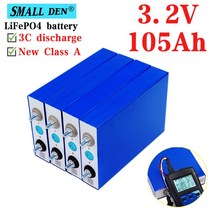 인산철배터리팩 3.2v 100Ah/105Ah lifepo4 리튬 배터리 철 인산염 12V 24V DIY 팩 인버터 차량 RV 용, 01 4pcs