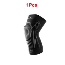 무릎 보호대 슬리브 지지대 관절 통증 완화용 무릎 패드, 1Pcs - Black Gray_XL