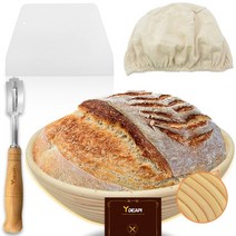 반느통 바네통 깜빠뉴 발효바구니 ydeapi 10인치 라운드 배네통 프루핑 바구니 세트 - 프렌치 스타일 사워도우 빵 바구니 100 천연 등나무 수제 빵, 1 세트