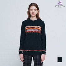 올리비아로렌 비비올리비아 _눈꽃 배색 니트_VVCBLVW9341