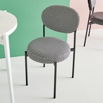 올라 예쁜식탁의자 패브릭 디자인체어 카페의자 인테리어의자 베르판, 올라체어-하운드체크, 1개