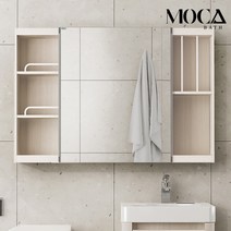 모카바스 모던 슬라이드 욕실 수납장 전면 거울 슬라이딩 욕실장 화장실 장난감 수건 욕실 용품 정리 수납 가구 전국 출장 설치, 아이보리, 모던 슬라이드 H800, 1000X800X175, 1개