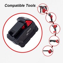 전문가용 호환 밀워키 M18 전동 공구 배터리 18V 3.0Ah 48-11-48-11-1815 1850 1860 Z50 오리지널 18v 3.0, 01 18 볼트