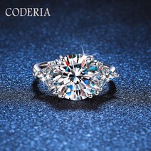 5.0 캐럿 무셀린 반지 디럭스 D 컬러 VVS1 다이아몬드 골드 도금 925 스털링 실버 결혼 약혼 주얼리