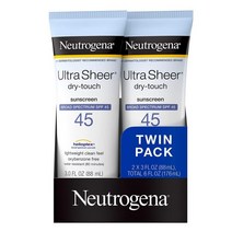 썬크림 선크림 뉴트로지나 울트라 SPF 45 여행용 2팩 Neutrogena Ultra Sheer Dry-Touch Water Resistant