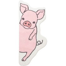 일본직발송 4. 다이도(Daido) 엿보는 동물 매트돼지 B0792NSN88, 돼지_One Color, One Color