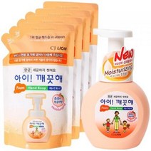 아이깨끗해 유아 손 세정제 복숭아향 본품 250ml 1개+ 리필 200ml x4 세트, 9세트