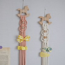 [DIY KIT] 마크라메 헤어핀 홀더 만들기 / 머리핀 홀더 키트 스튜디오401, 핑크, 1개