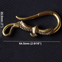 솔리드 황동 벨트 U 후크 해골 드래곤 대나무 물고기 고리 클립 키 체인 링 지갑 가죽 공예 장식 4 스타일, Owl